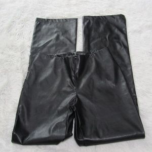 Currants Faux Leather Black Pants Size 5